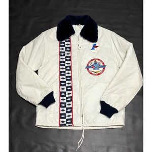 Vintage 70's Chevrolet Jacket W/ Patches Horizon Sportswear? Racing USA Faux Fur